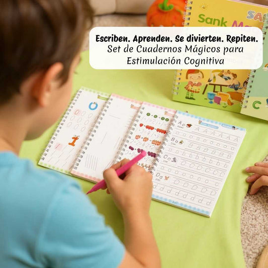 NeuroKids® – Set de Cuadernos Mágicos para Estimulación Cognitiva (4 en 1)